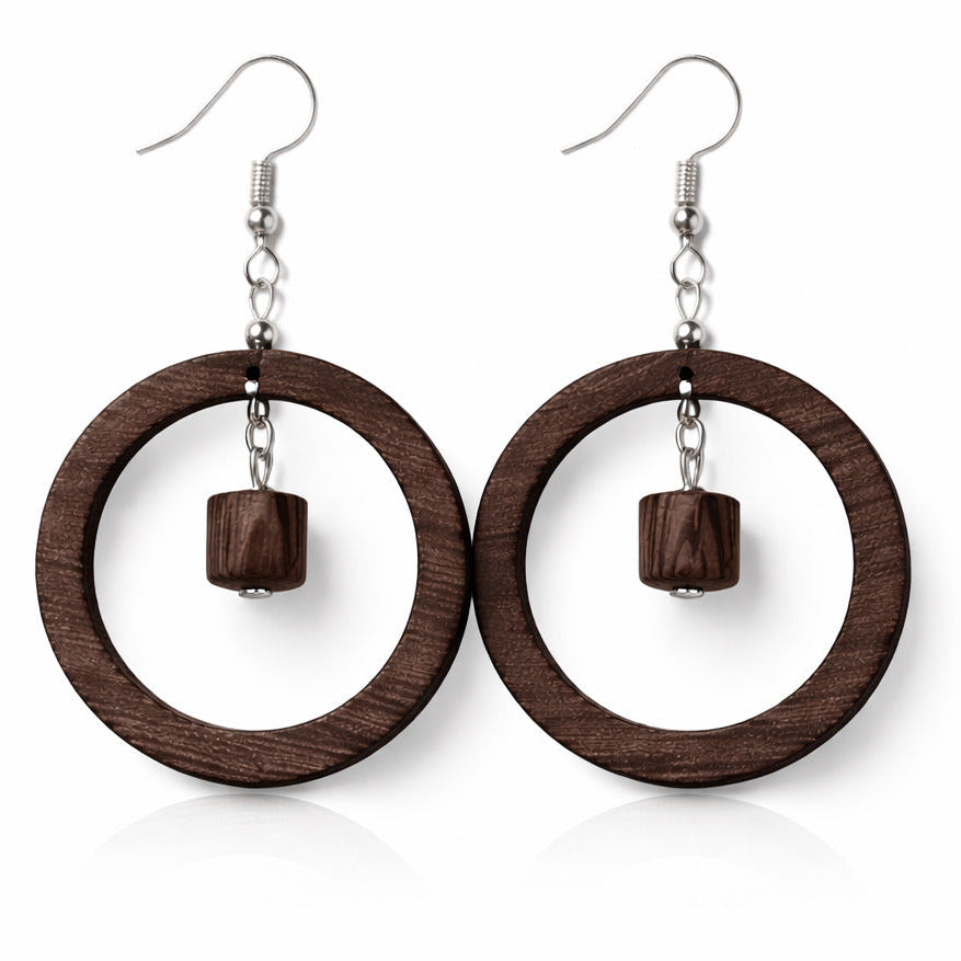 Rustic Rhythm Dangle Hoops