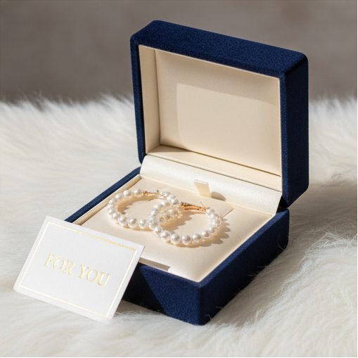 Simply Pearl Hoops Lifestyle Photos