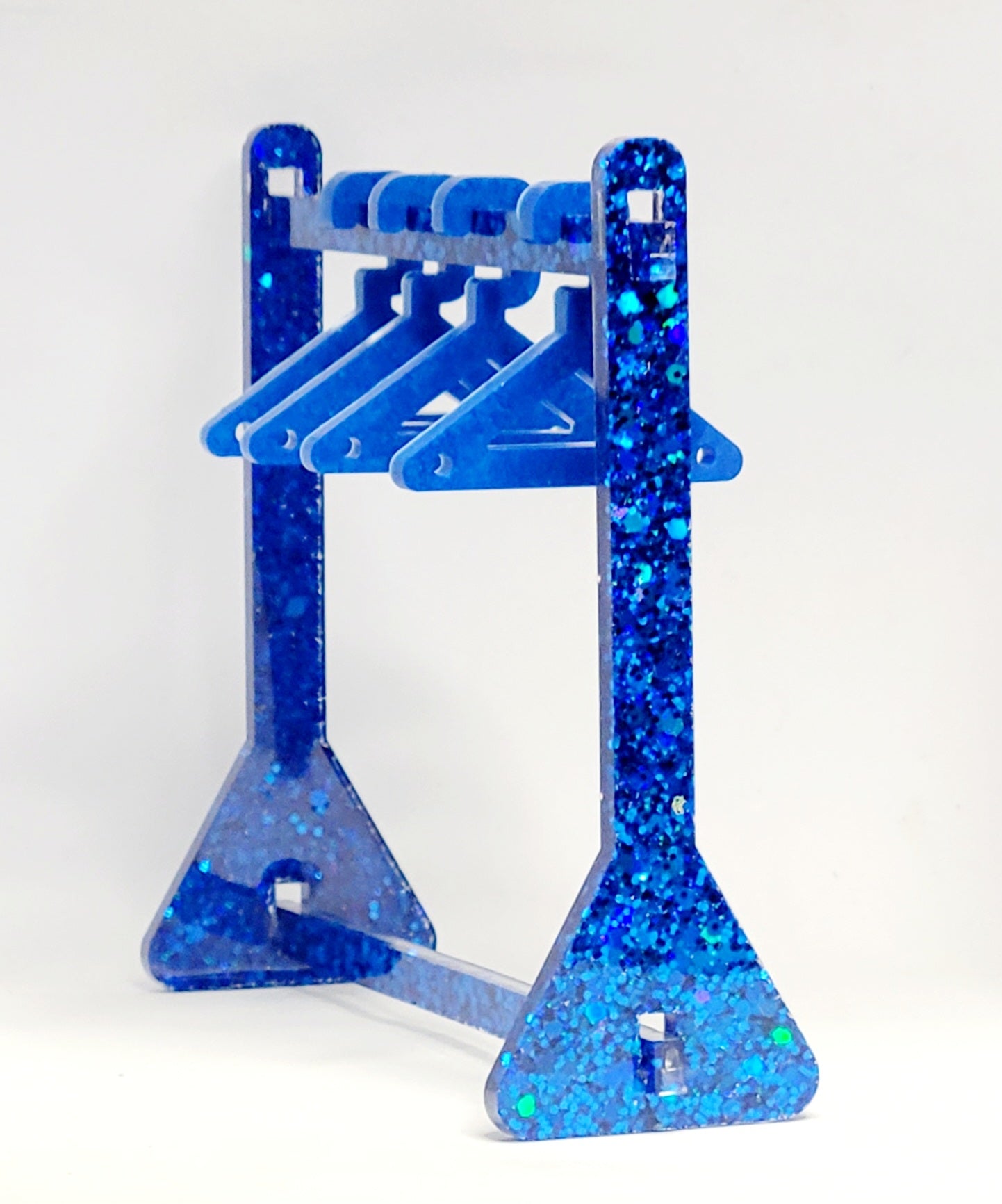 Sapphire Blue Holographic Glitter Earring Holder