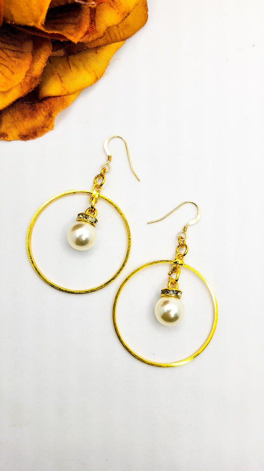 Pearl Circle Dangles